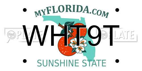 WHT9T Florida License Plate