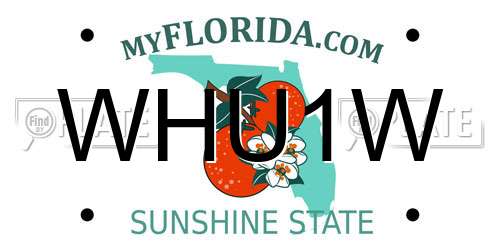 WHU1W Florida License Plate
