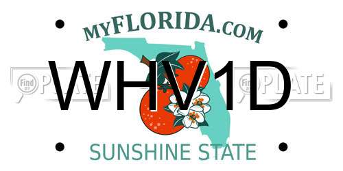 WHV1D Florida License Plate