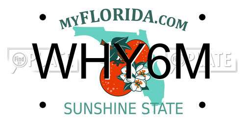 WHY6M Florida License Plate