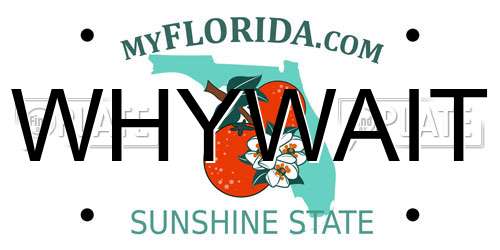 WHYWAIT Florida License Plate