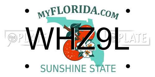 WHZ9L Florida License Plate