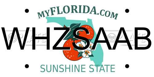 WHZSAAB Florida License Plate