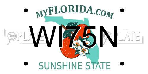 WI75N Florida License Plate