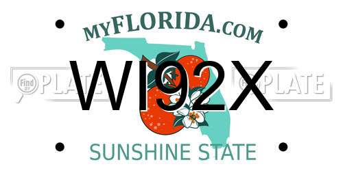 WI92X Florida License Plate