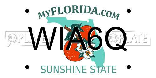 WIA6Q Florida License Plate