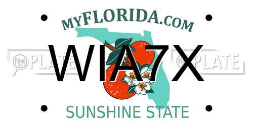 WIA7X Florida License Plate