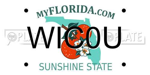 WIC0U Florida License Plate