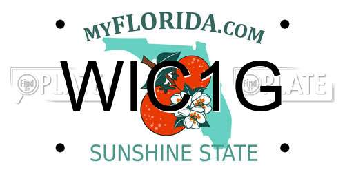 WIC1G Florida License Plate