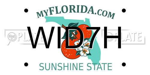 WID7H Florida License Plate