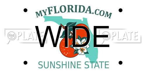 WIDE Florida License Plate