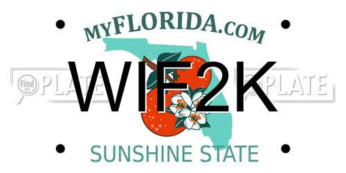 WIF2K Florida License Plate