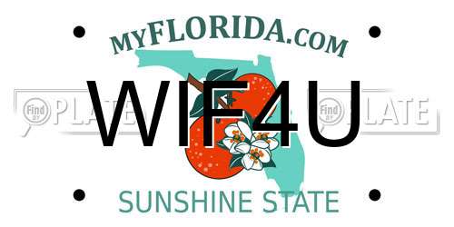WIF4U Florida License Plate