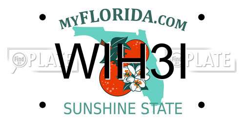 WIH3I Florida License Plate