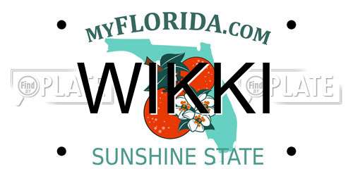 WIKKI Florida License Plate