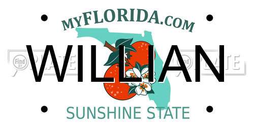 WILLIAN Florida License Plate