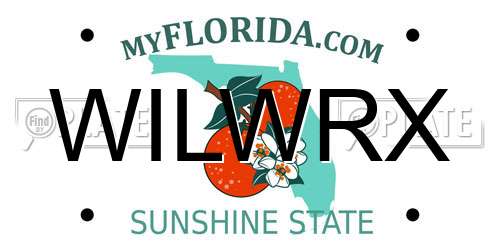 WILWRX Florida License Plate