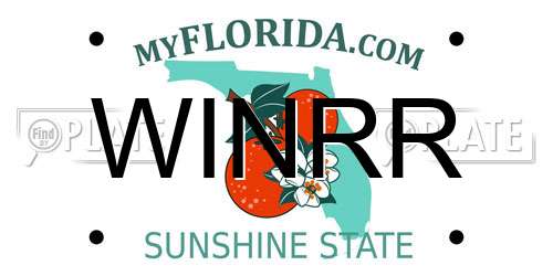 WINRR Florida License Plate