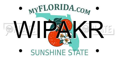 WIPAKR Florida License Plate