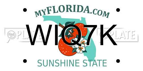 WIQ7K Florida License Plate