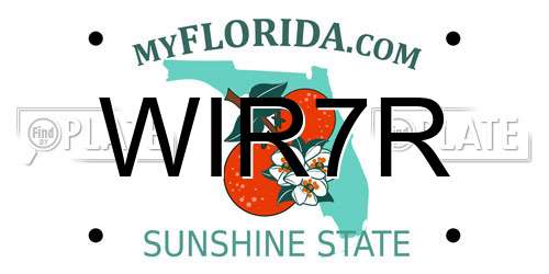 WIR7R Florida License Plate