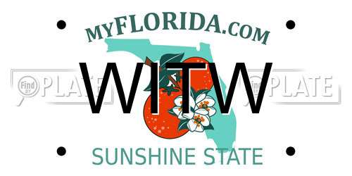 WITW Florida License Plate