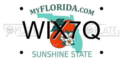 WIX7Q Florida License Plate