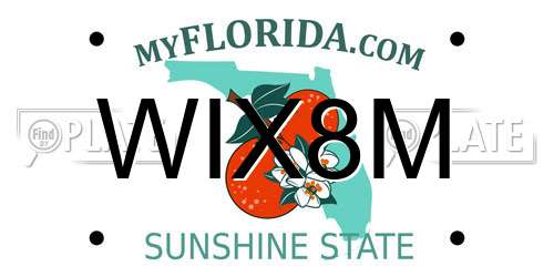 WIX8M Florida License Plate