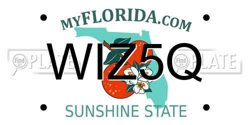WIZ5Q Florida License Plate