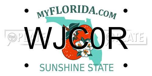 WJC0R Florida License Plate