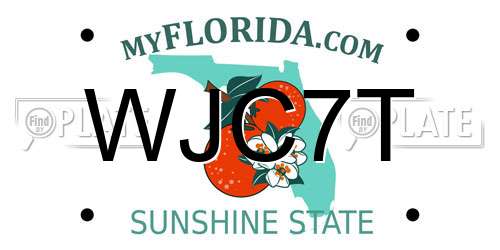 WJC7T Florida License Plate