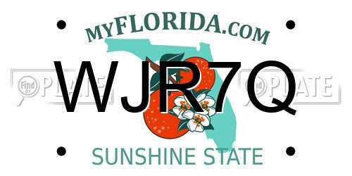 WJR7Q Florida License Plate