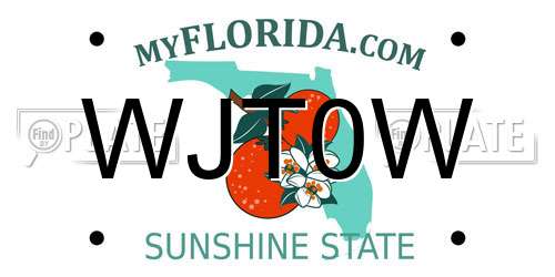 WJT0W Florida License Plate