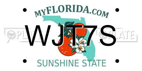 WJT7S Florida License Plate