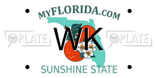 WK Florida License Plate