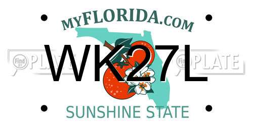 WK27L Florida License Plate