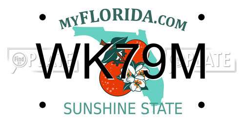 WK79M Florida License Plate