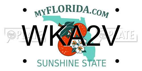 WKA2V Florida License Plate