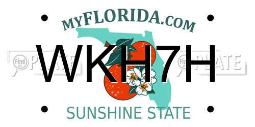 WKH7H Florida License Plate