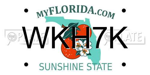 WKH7K Florida License Plate