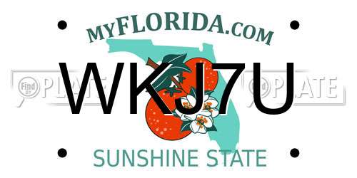 WKJ7U Florida License Plate
