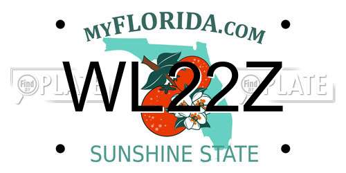 WL22Z Florida License Plate