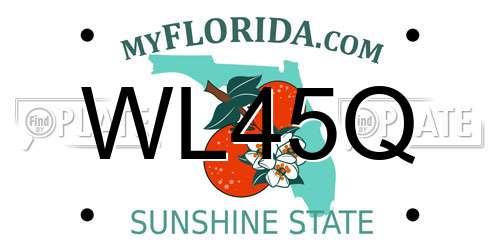 WL45Q Florida License Plate