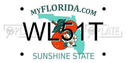 WL51T Florida License Plate