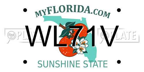 WL71V Florida License Plate