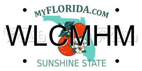 WLCMHM Florida License Plate
