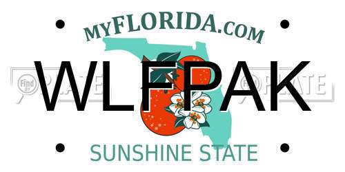 WLFPAK Florida License Plate