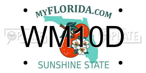 WM10D Florida License Plate