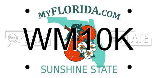 WM10K Florida License Plate