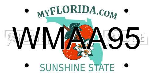 WMAA95 Florida License Plate